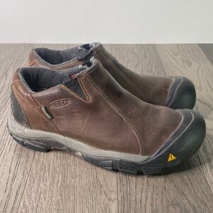 KEEN Dry Waterproof Insulated Men's Size 11 Brown Leather Slip-On Boots